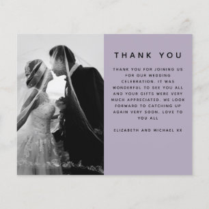 FOTO Hochzeit im HAUSHALT Vielen Dank Moderne Lila Flyer