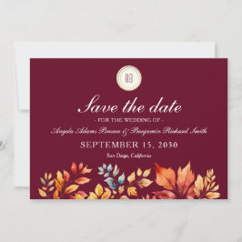 Foto Hochzeit im Herbst Save The Date