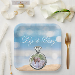 Foto-Hochzeit in Urlaubsort Pappteller