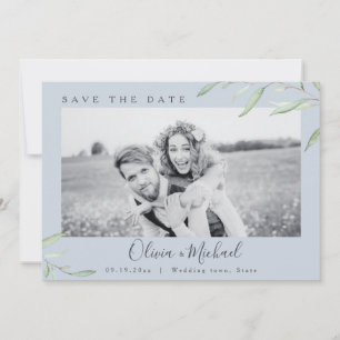 Foto Hochzeit mit duftenden blauen Pflanzen retten Einladung
