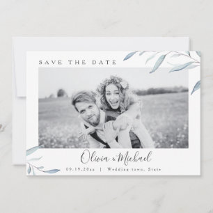 Foto Hochzeit mit duftenden blauen Pflanzen retten Einladung