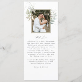 Foto Hochzeit mit grünem Blattwerk Programm