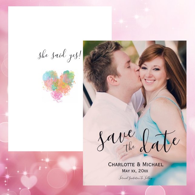 Foto Hochzeit rettet das Datum - Braut und Bräutig Einladung (Photo Wedding Save The Date - Bride and Groom Invitation)