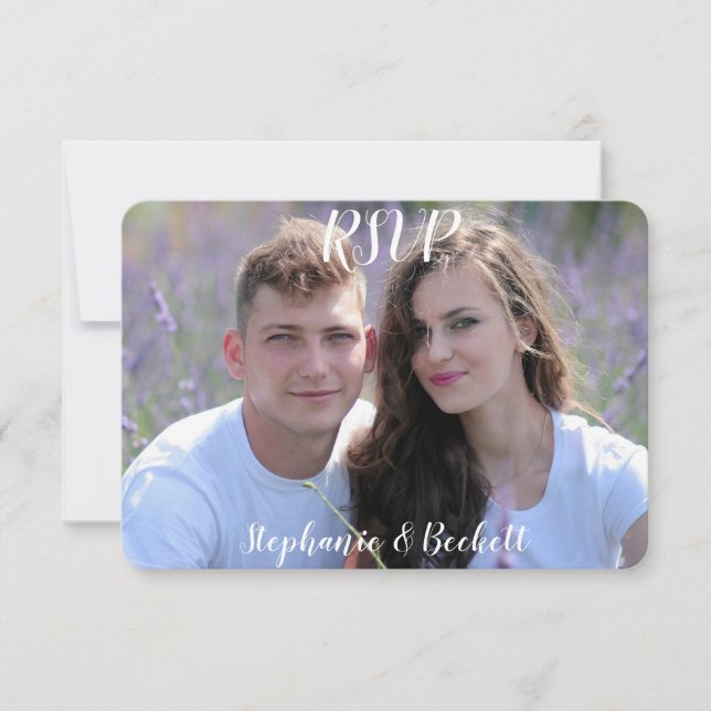 Foto Hochzeit RSVP Karte (Vorderseite)