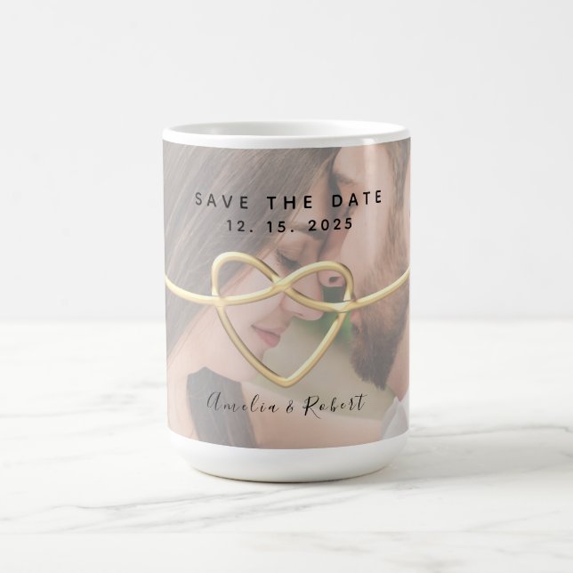 Foto-Hochzeit Termin merken Kaffeetasse (Mittel)