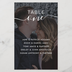 Foto Hochzeit Tischnummer 1-10 Sitzplan