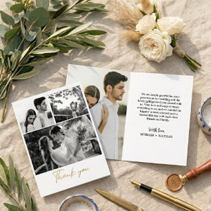 Foto Hochzeit und Gräuel Dankeschön Karte