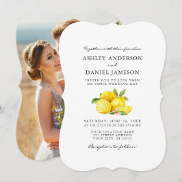 Foto Hochzeit von Watercolor Lemons Einladung