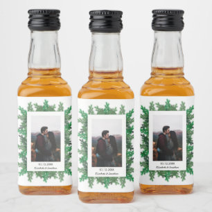 Foto Hochzeit von Winterbaumbranchen Alkoholflaschenetikett