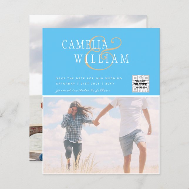 FOTO Hochzeitaufenthalt Rett Datum QR-Code (Vorne/Hinten)