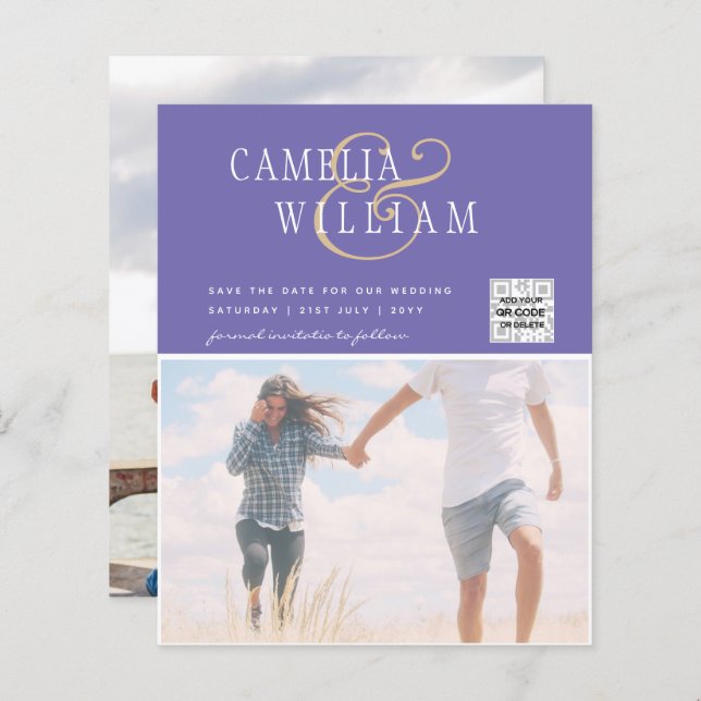 FOTO Hochzeitaufenthalt Rett Datum QR-Code (Vorne/Hinten)