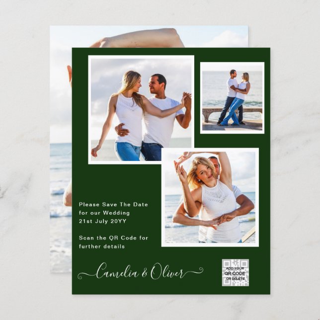 FOTO Hochzeitaufenthalt Rett Datum QR-Code (Vorne/Hinten)