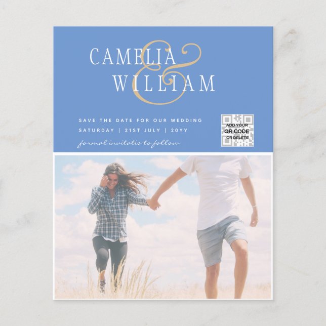 FOTO Hochzeitaufenthalt Rett Datum QR-Code Flyer (Vorne)