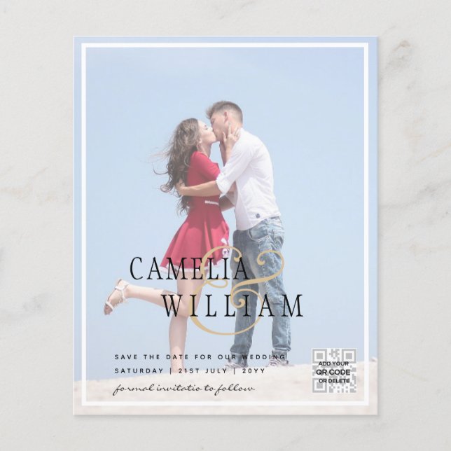 FOTO Hochzeitaufenthalt Rett Datum QR-Code Flyer (Vorne)