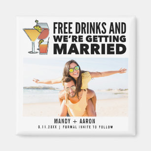 Foto Hochzeiten mit kostenlosen Getränken sparen  Magnet