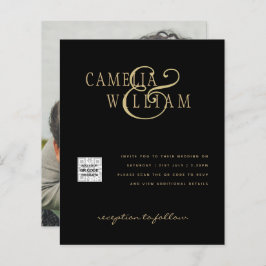 Foto Hochzeitseinladung Retten Datum QR-Code