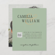 Foto Hochzeitseinladung Retten Datum QR-Code