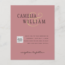 Foto Hochzeitseinladung Retten Datum QR-Code Flyer