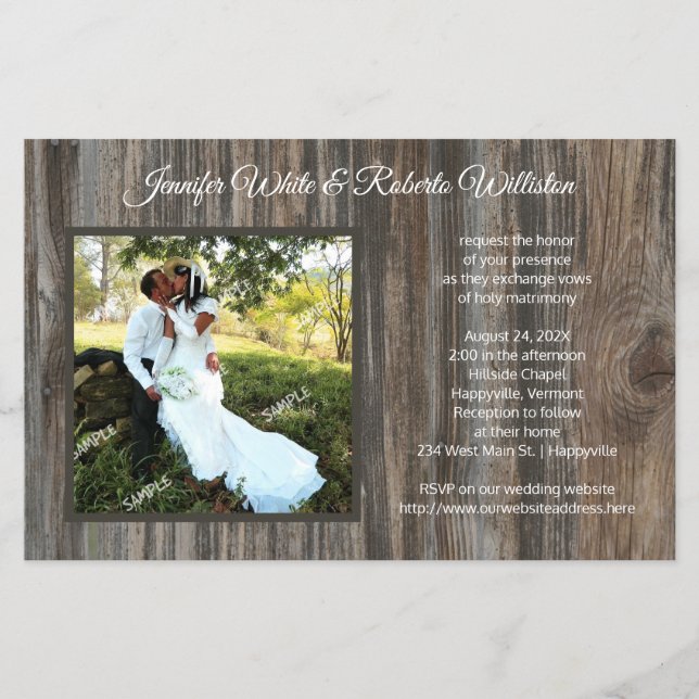 Foto Hochzeitseinladungen - Haushaltspapier Flyer (Vorne)