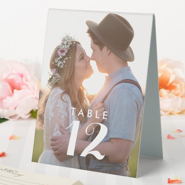 Foto Hochzeitsempfang Tischnummer Tischaufsteller (In Situ (Hochzeit))