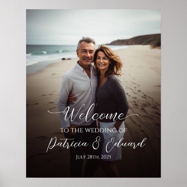 Foto Hochzeitsempfang Zeichen der modernen Kalligr Poster (Vorne)