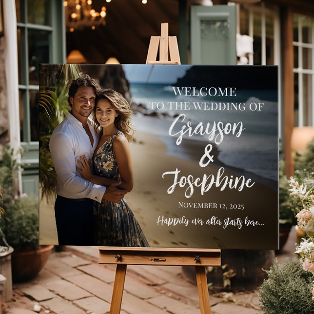 Foto Hochzeitsempfang Zeichen der modernen Kalligr Poster (Von Creator hochgeladen)