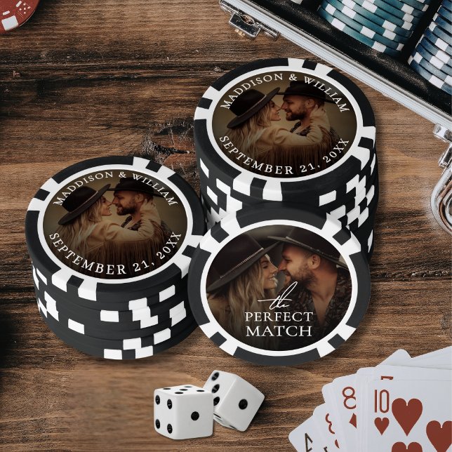 Foto-Hochzeitsgeschenk Pokerchips (Photo Wedding Favor Poker Chips)
