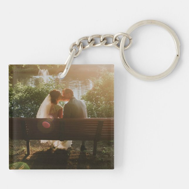 Foto Hochzeitstag Personalisierter Kalender Schlüsselanhänger (Rückseite)