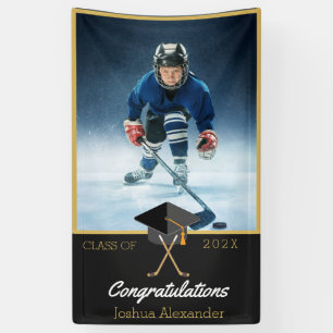 Foto Hockey-Spieler gratulieren Absolvent Banner