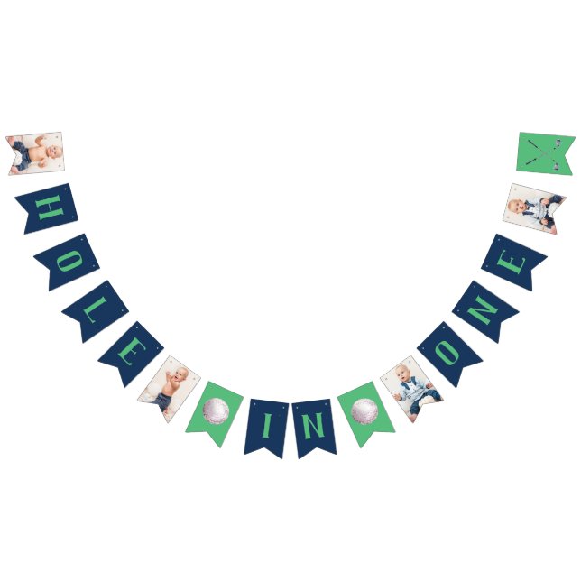 Foto Hole in One Golf First Birthday Banner (Alle)