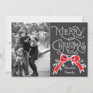 Foto Holiday Card: Chalkboard Frohe Weihnachten