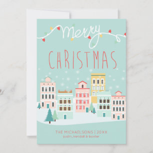Foto HOLIDAY CARD   Die Weihnachtsstadt Feiertagskarte