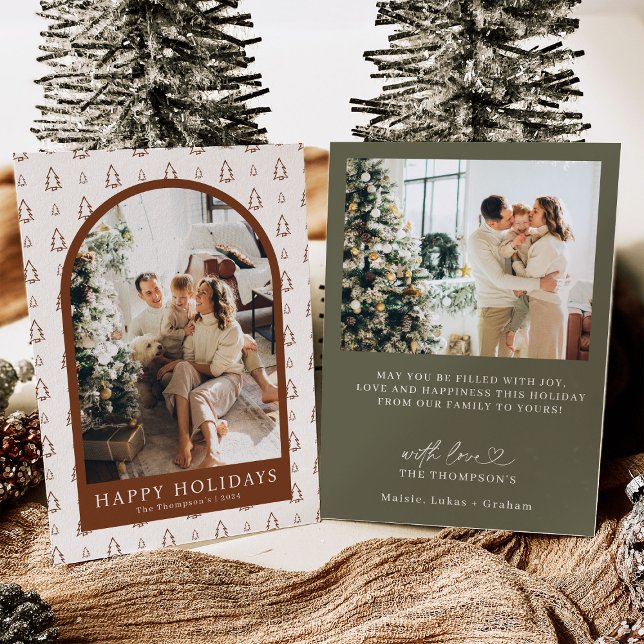 Foto Holiday Card, Moderne Weihnachtskarte Einladung (Von Creator hochgeladen)