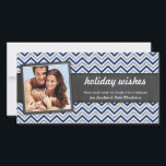 FOTO HOLIDAY Retro Zickzack Glitzer Marine Feiertagskarte<br><div class="desc">Senden und extra besondere Nachricht mit Stil und Pizzazz in diesem Jahr... Personalisiert mit Ihren Details & Fotos werden sich meine modernen Urlaubsprodukte von den Grußfreuden abheben, die Ihre Freunde und Familie in dieser Saison erhalten werden, und ein besonderes Memento machen, das lange nach der Saison geschätzt wird. TIPP: 1....</div>