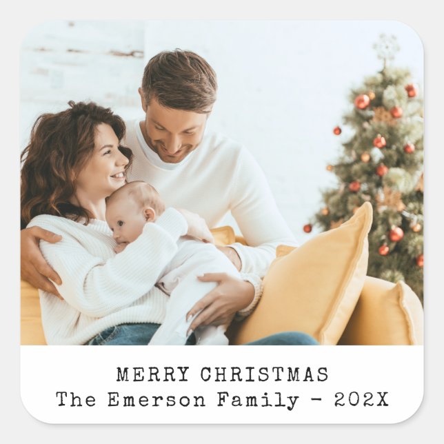 Foto Holiday Sticker (Vorderseite)