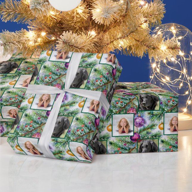 Foto Holiday Weihnachtsbaum Geschenkpapier (Feiertage)