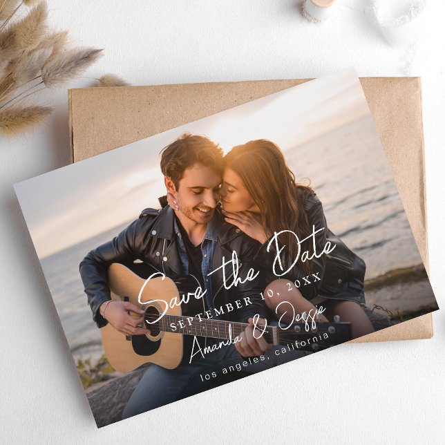 Foto - Horizontale Handschrift Save the Date 3 Einladung (Von Creator hochgeladen)