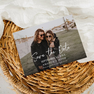 Foto - Horizontale Handschrift Save the Date V2 Einladung