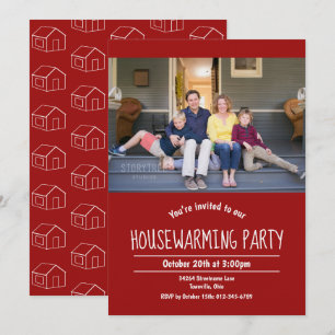 Foto Housewärming Rote Einladung