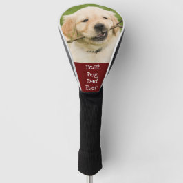 Foto Hund Personalisiert Bester Hund Vater je rot  Golf Headcover