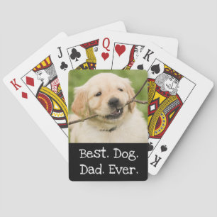 Foto Hund Personalisiert Bester Hund Vater je Schw Spielkarten