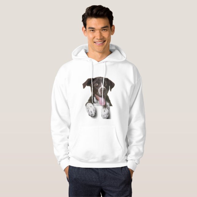 Foto-Hunde-Hundemännchen Hoodie (Vorne ganz)