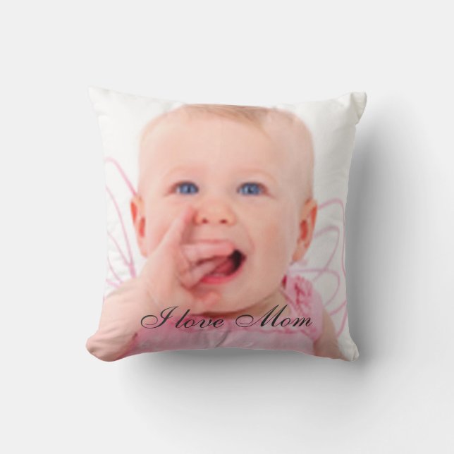 Foto "I Liebe Mama" Geschenkkissen Kissen (Vorderseite)