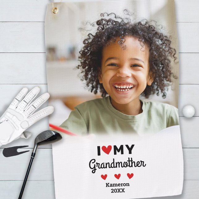 Foto I Liebe Mein Großmutter Golfer Name kundenspe Golfhandtuch (Von Creator hochgeladen)