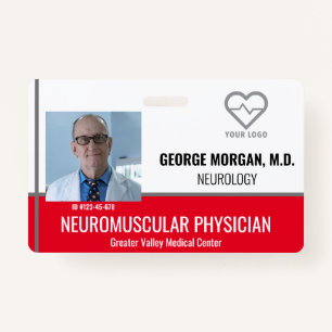 Foto-ID-Abzeichen des Krankenhauses mit Barcode Ausweis