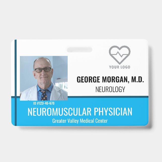Foto-ID-Abzeichen des Krankenhauses mit Barcode Ausweis (Vorderseite)