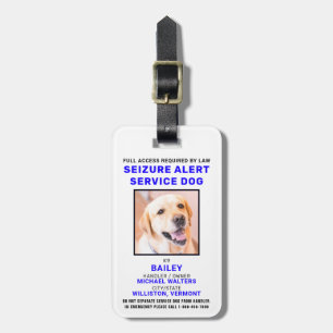 Foto-ID-Abzeichen des Seizure Alert Service Gepäckanhänger