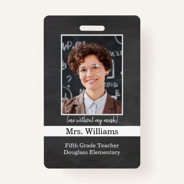 Foto-ID-Abzeichen für Grundschullehrer Ausweis (Vorderseite)