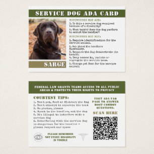 Foto-ID-Abzeichen für Hunde im Militärdienst