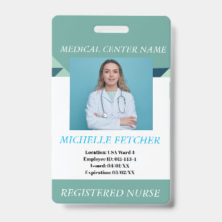 Foto-ID-Abzeichen für Mitarbeiter im Krankenhaus Ausweis
